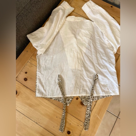 Cream Button Up with Faux Attached Vest - Picture 4 of 5